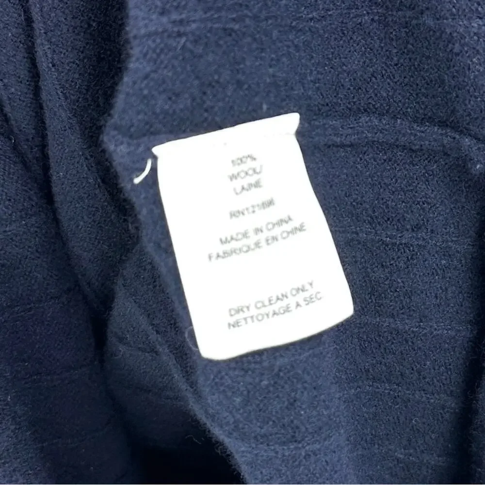 J. Crew x Demylee Ribbed Merino Wool Dress Sz S Navy